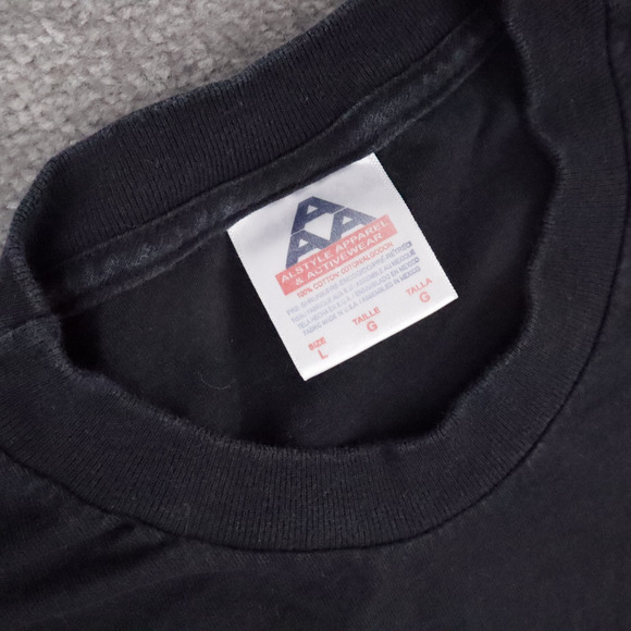 VTG 90s Power 92 Classic Rock Radio Station Large Black Short Sleeve T-Shirt - Picture 8 of 9